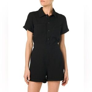 NWT Joe’s Jeans Black Short Sleeve 100% Cotton Soft Gauze Romper - Women's